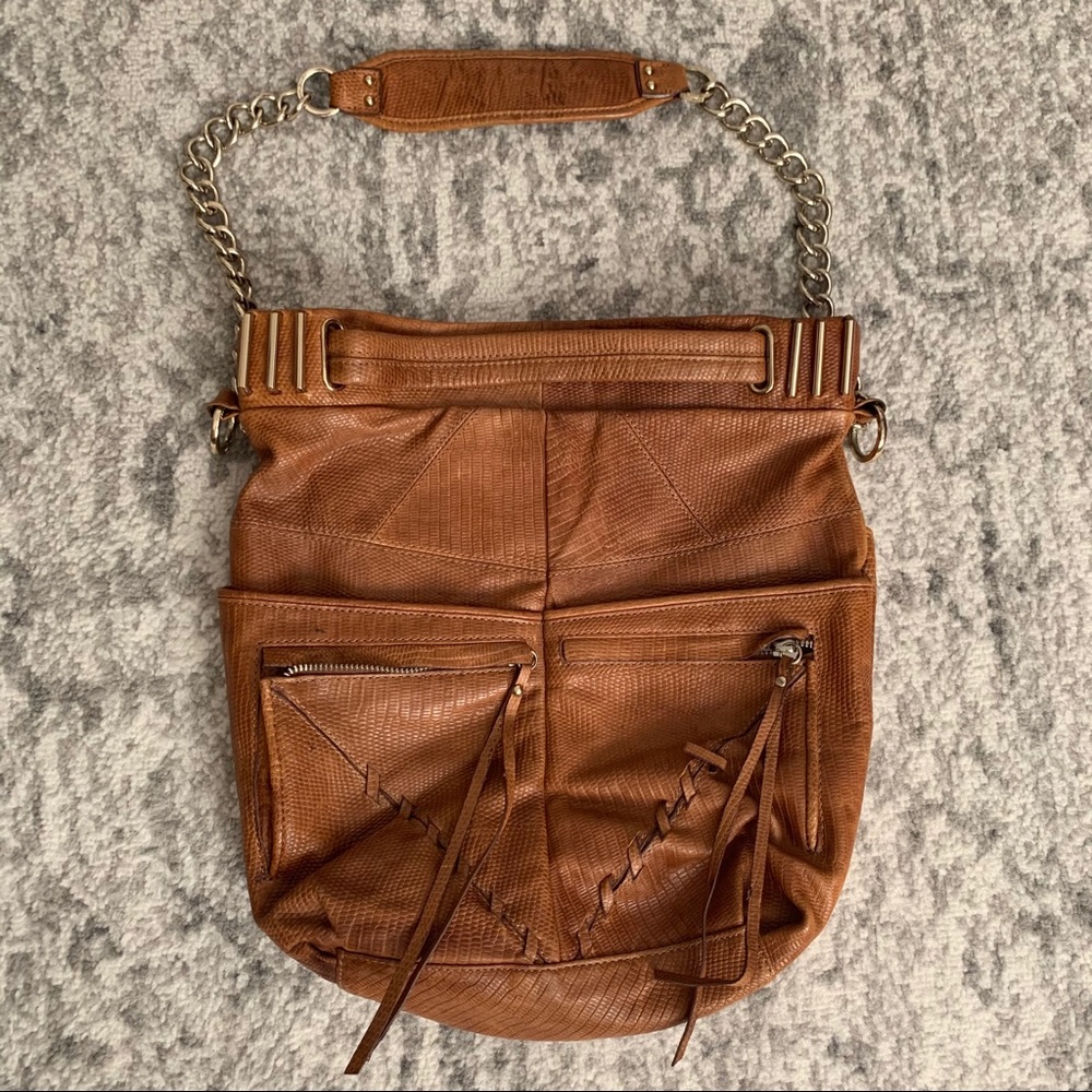 Junior Drake Brown Leather Shoulder Bag